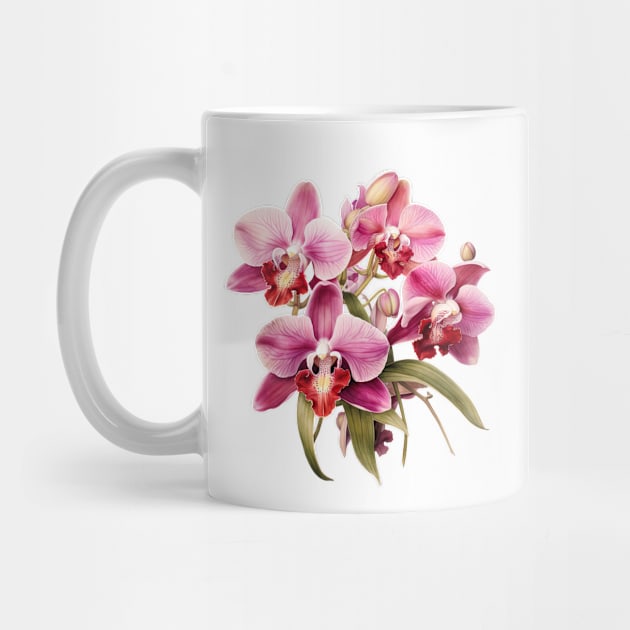 Flower illustration of the bouquet of orchids by ArtVault23